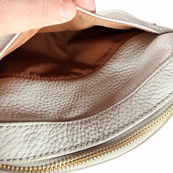 Fossil Gemma Cream Pebbled Leather Crossbody Small Camera Bag Adjustable Strap - Picture 8 of 9